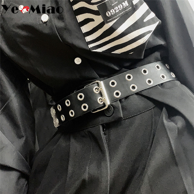 vriua women punk pant chain belt