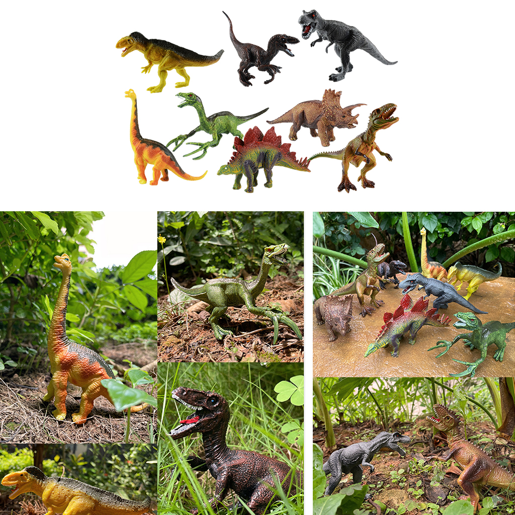 8PCS Jumbo Dinosaur Set,Realistic Looking Dinosaur Toy Set for Party Gift,Boys Girls Children's Birthday Gifts