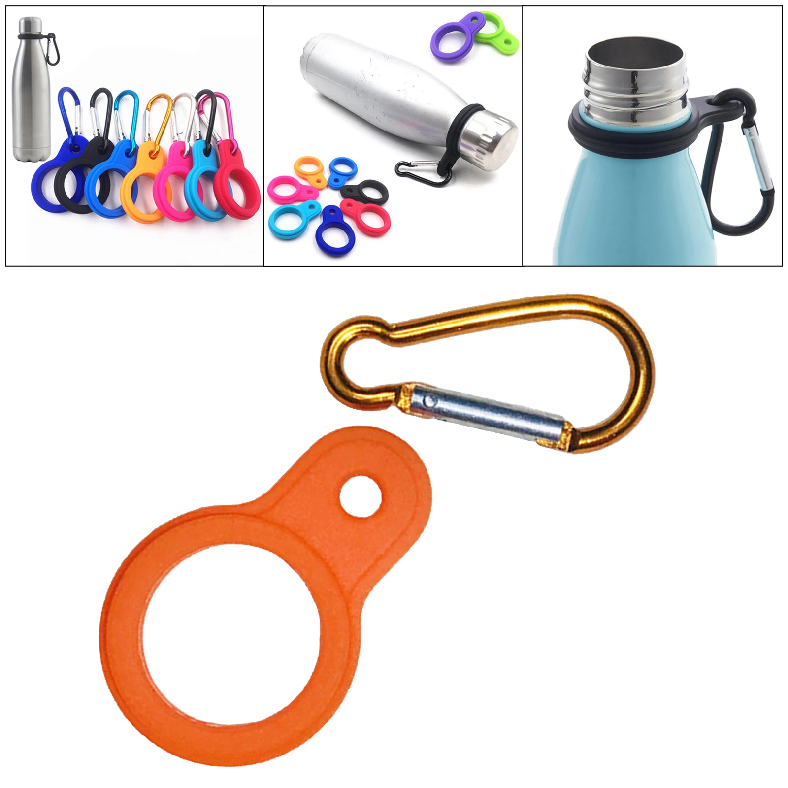 Sports Kettle-Buckle Outdoor Carabiner Water Bottle Holder Silicone Buckles Hook 