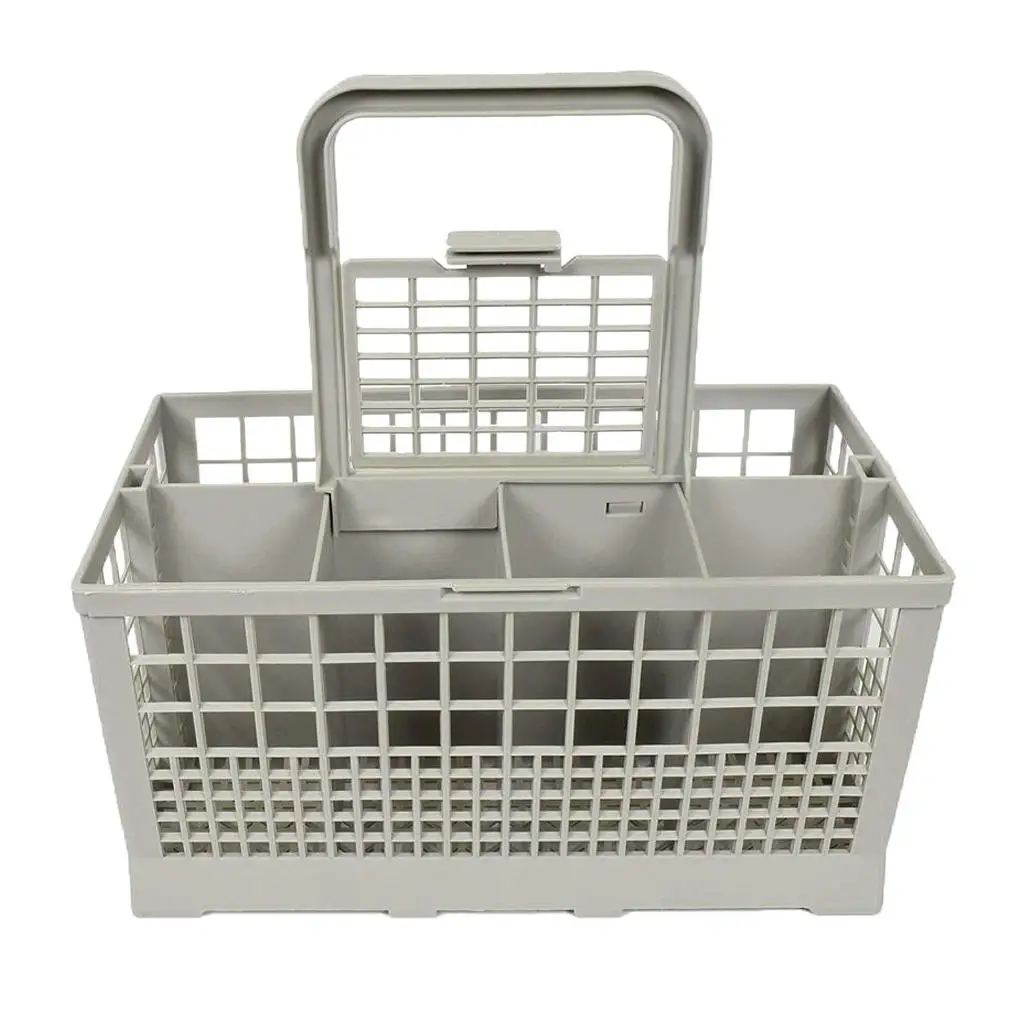 8 Slot Dishwasher Cutlery Basket Cage Spoon Rack Universal with Handle Lid for Kitchen Hotel