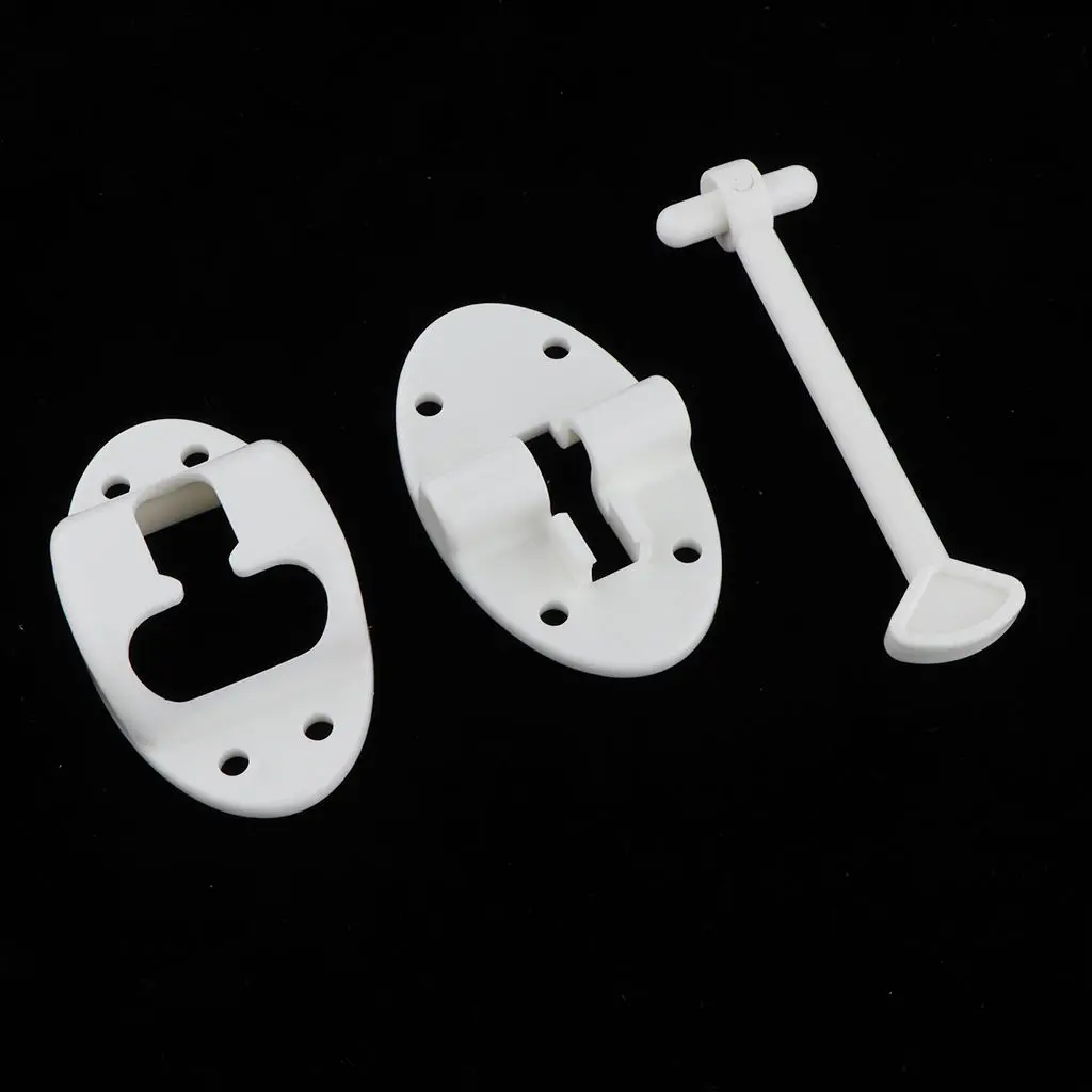 1 Set Motor Home RV Boat Camper Cargo Hatch Replacement T-Style Holder Catch Lock 4``