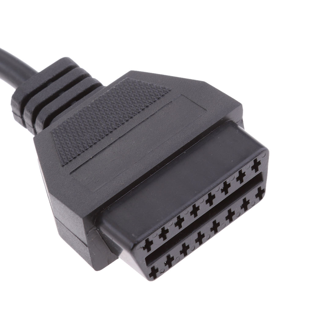 OBD1 7-Pin Male to OBD 2 OBD II 16-Pin Diagnostic Adapter Cable For FORD EFI