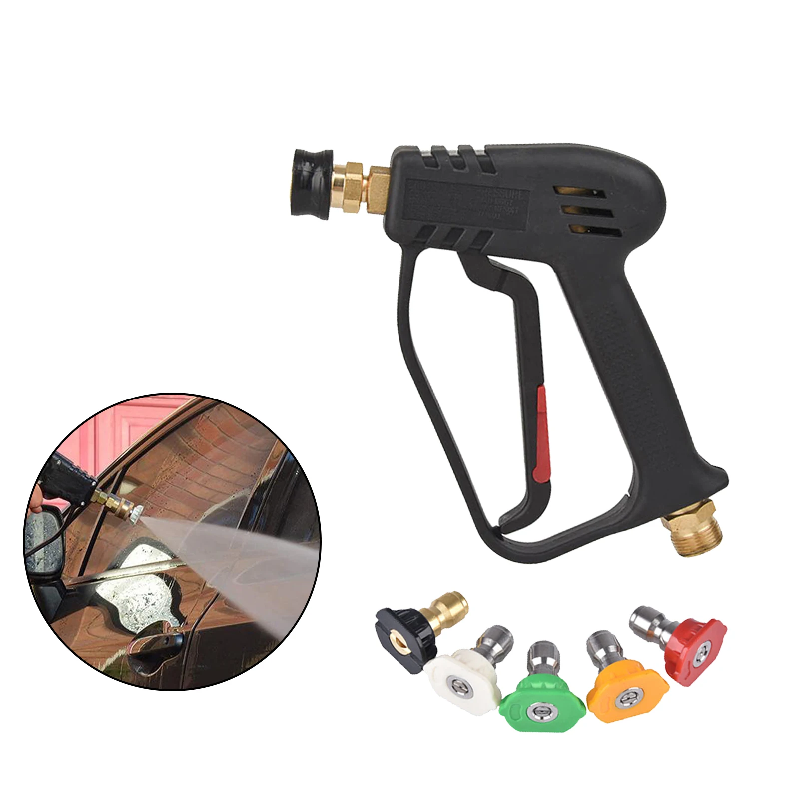 Replacement Pressure Washer Gun High Pressure Water Spray Gun Pistol 4000psi with 1/4