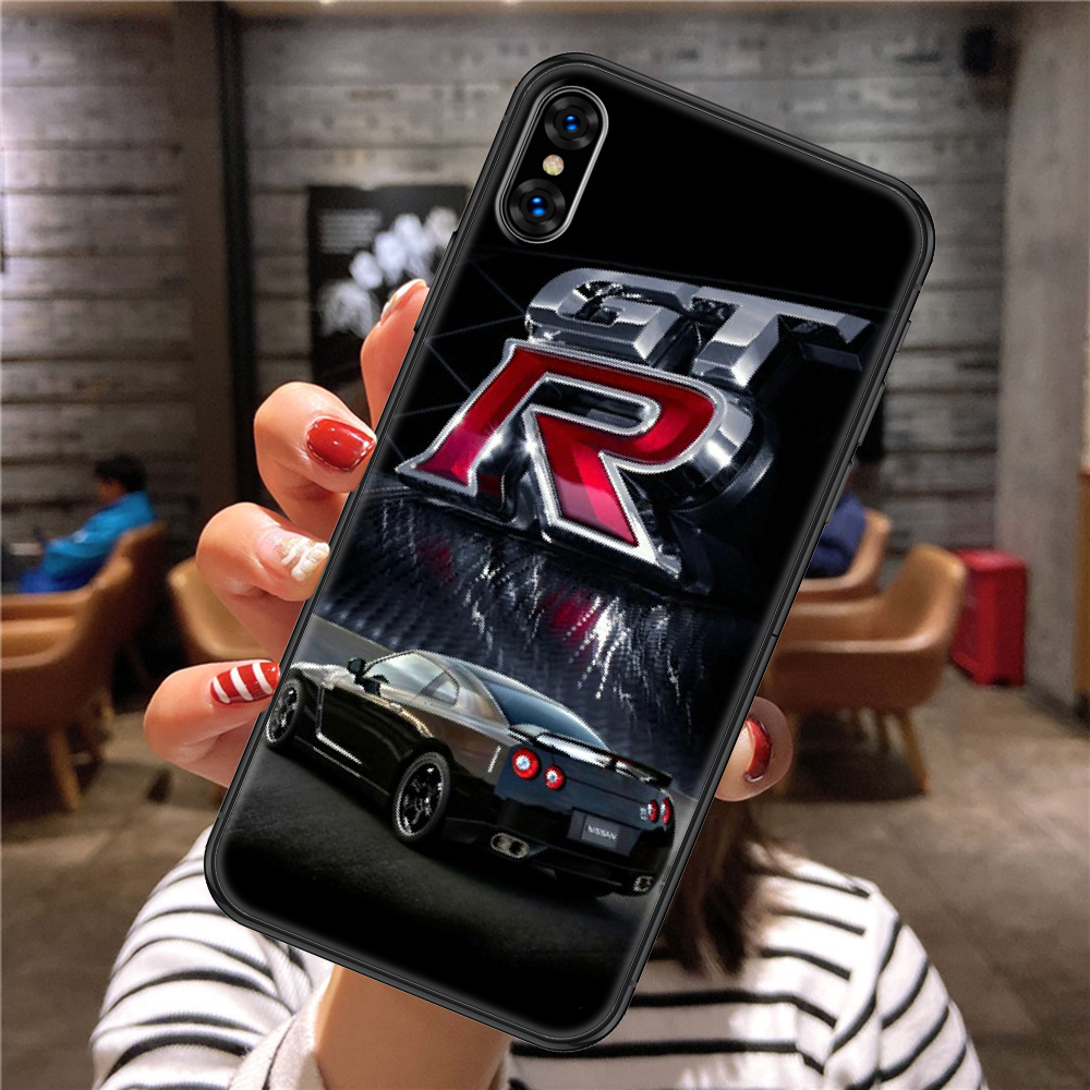 Спортивный автомобиль GTR чехол для телефона чехол Корпус для iphone 5 5s  se 2, 6, 6s, 7, 8, 12 мини plus X XS XR 11 PRO MAX черное покрытие чехол  для телефона из ТПУ | AliExpress