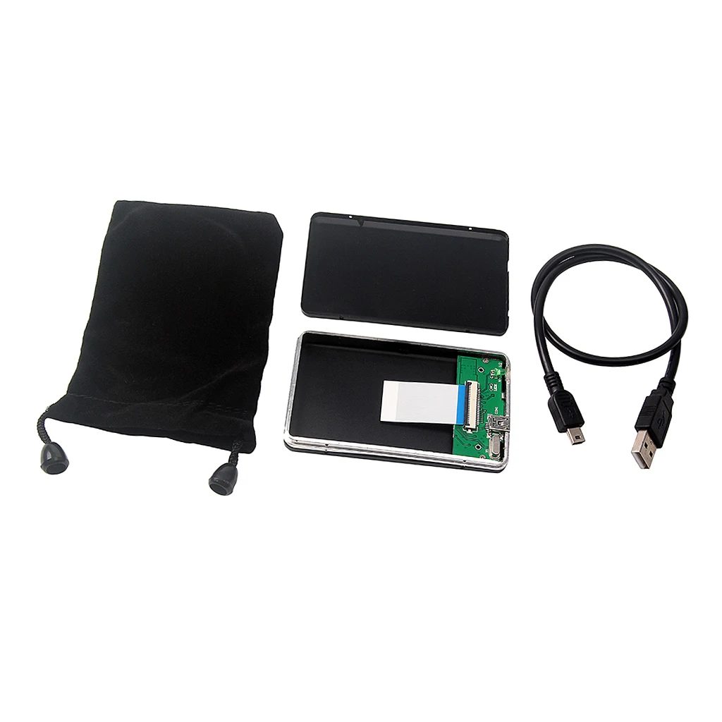 1.8 inches ZIF/CE 40pin HDD Enclosure, USB 2.0 External Case Box for Hard Disk Drive hard disk case