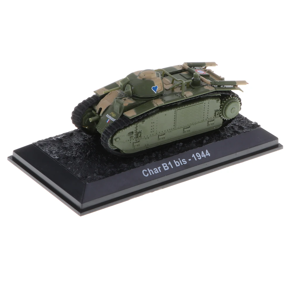 1/72 WWII French Battle Tank Char B1 Bis -1944 Tank  Diecast Model