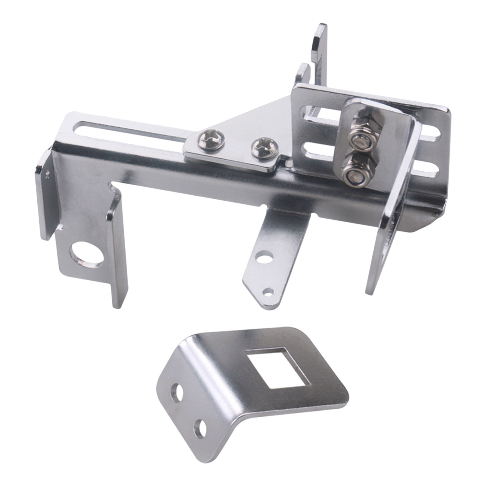 New Chrome Auto Throttle Cable Kickdown Bracket Kit Assy for Chevrolet SBC  Holley Kick Down