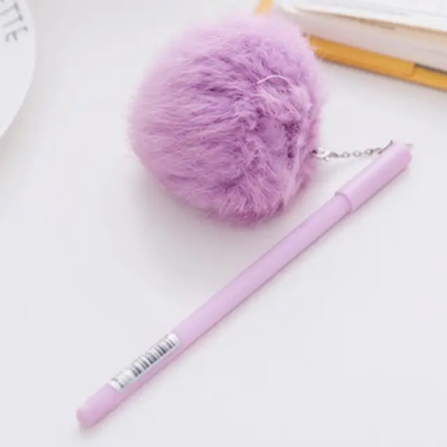 Pompom Ballpoint Pen Cute Fluffy Pastel Girls Christmas Gift Pen Multicolor Fancy  Pen For Wedding School Office - Ballpoint Pens - AliExpress