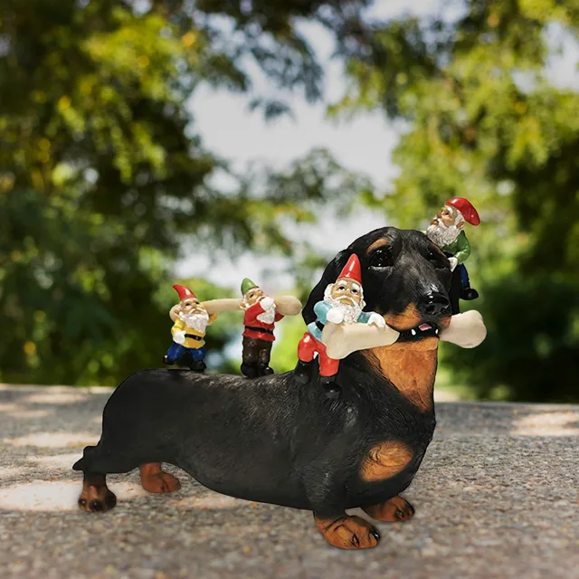 Fairy Garden Miniatures Dachshund Dog, Christmas miniatures, fairy