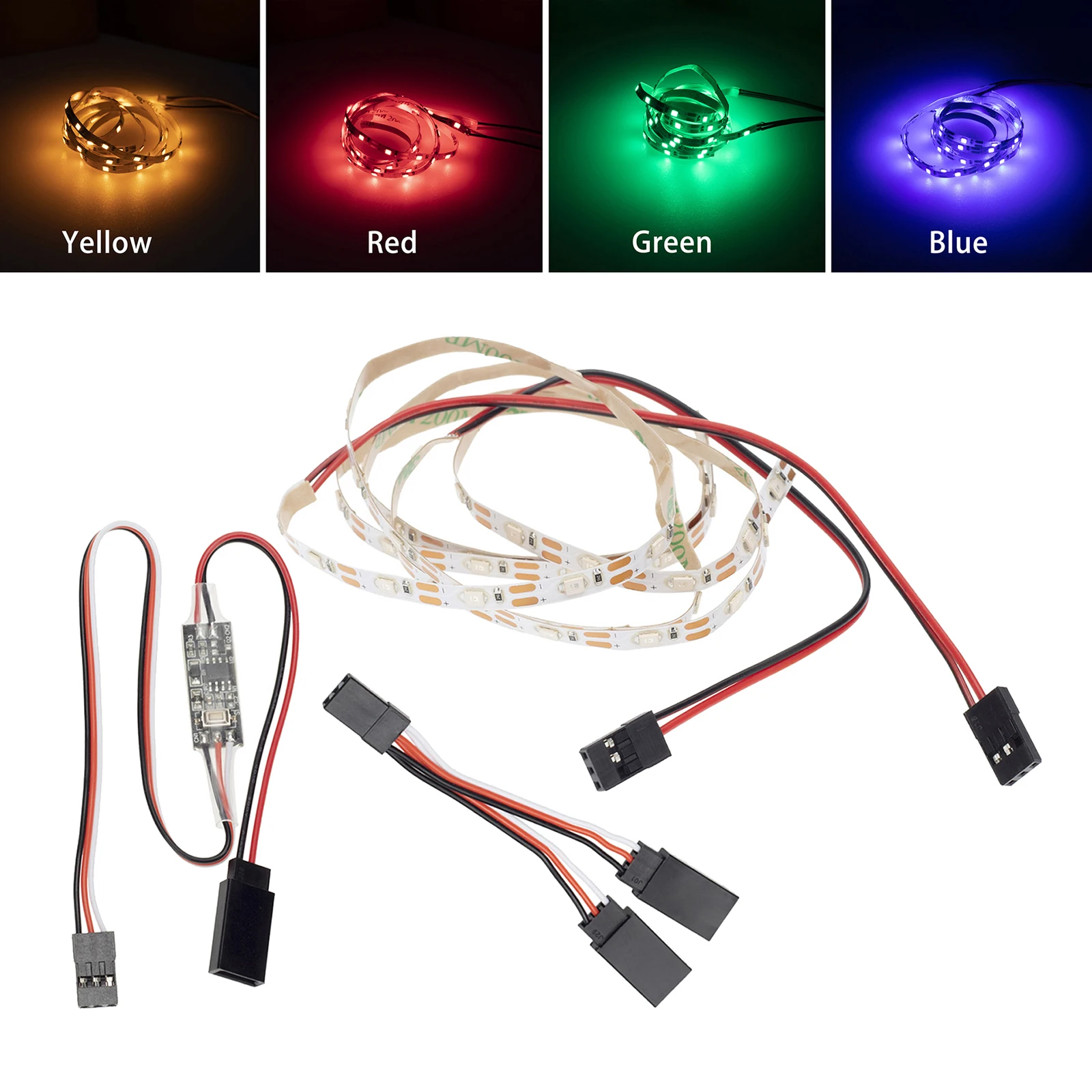 0.5m LED Light Strip With Controller Y-cable Super Brightness for RC Fixed Wing Airplane Flying Wing Plane