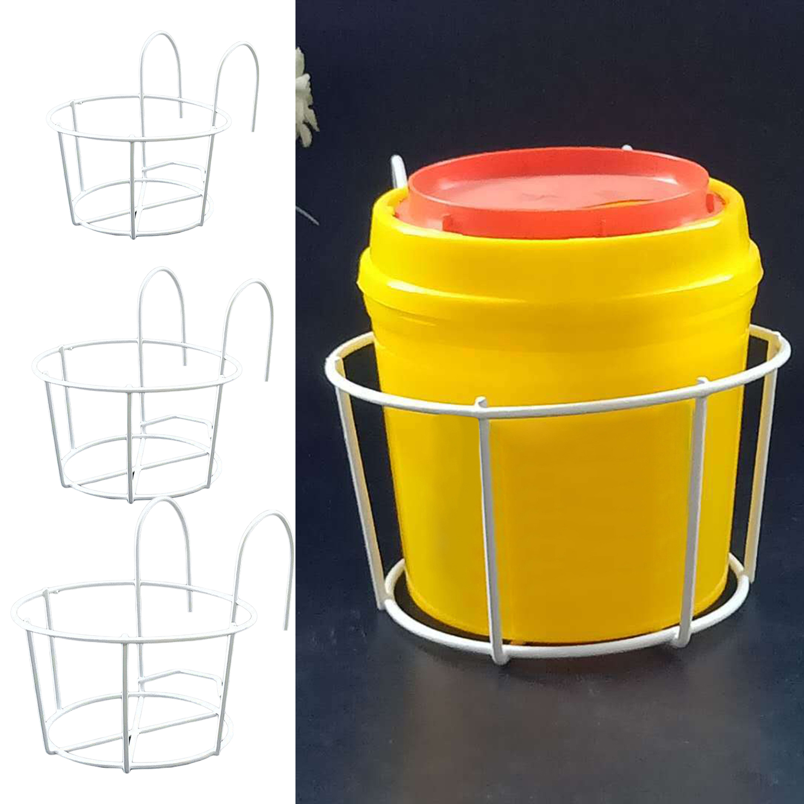 Easy to Use Metal  Hanging Rack for Hanging on Balconies, Railings, Fences And Decks, Rust Proof And Smooth Surface
