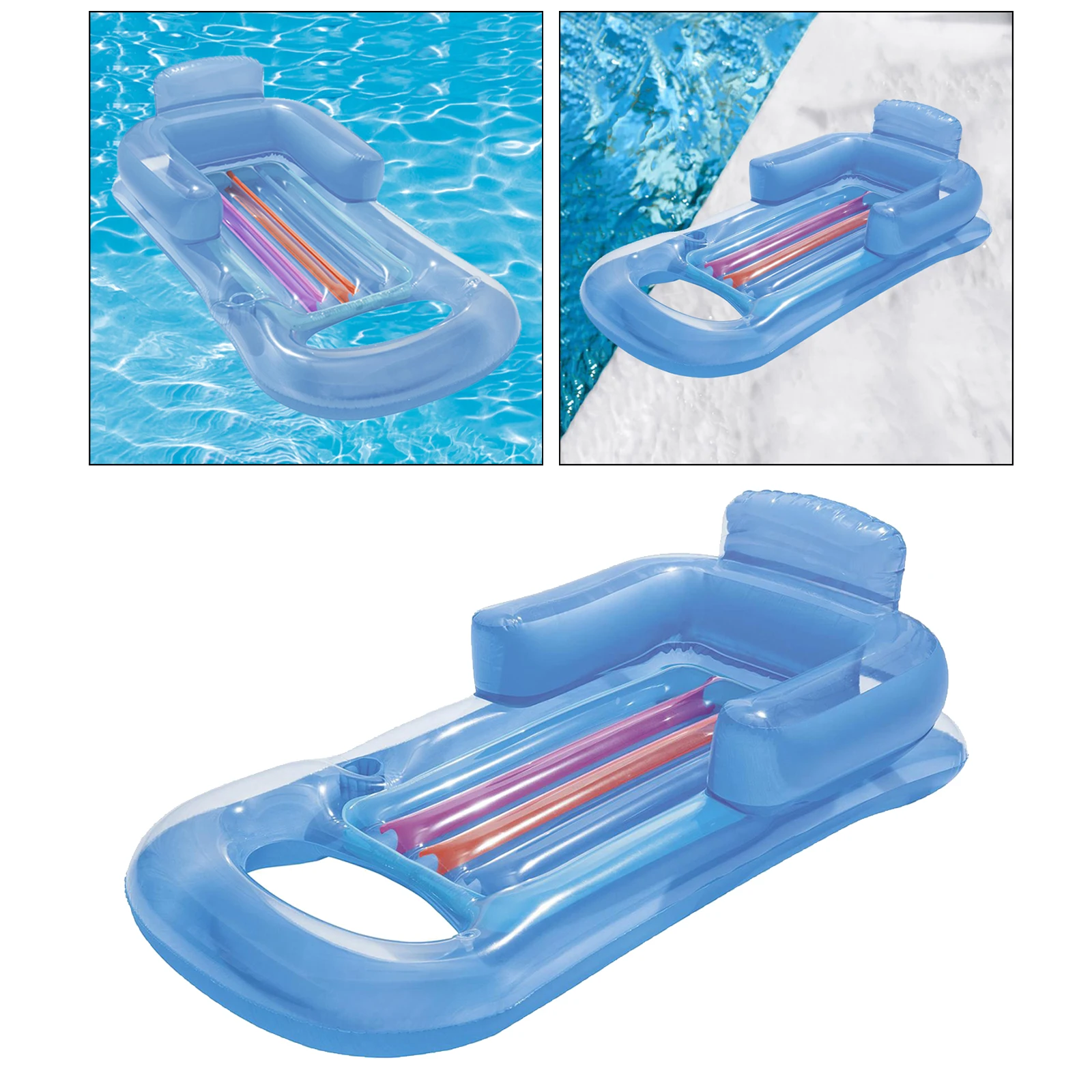 Premium PVC Swimming Pool Inflatable Lounger Floating Air Bed Recliner Water Hammock Air Mattress Water Mattress Sofa