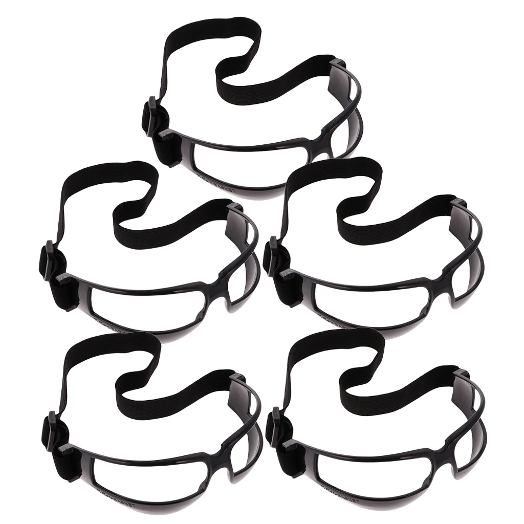 Set of 5 Dribble Goggles Specs Safety Glasses for Basketball Dribbling Training,