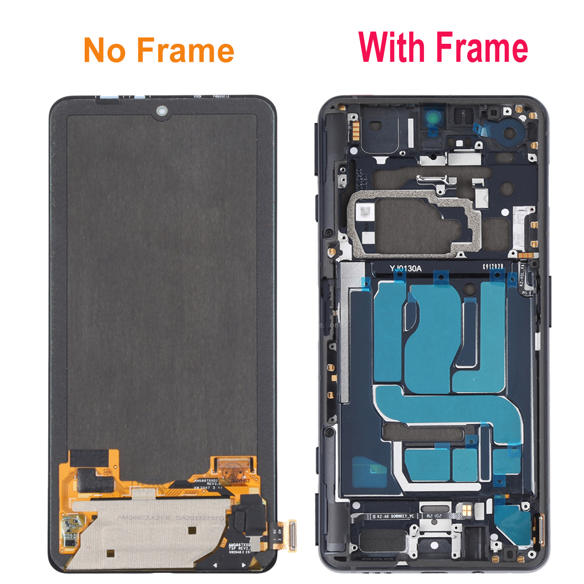 Montagem do digitalizador da tela táctil LCD,