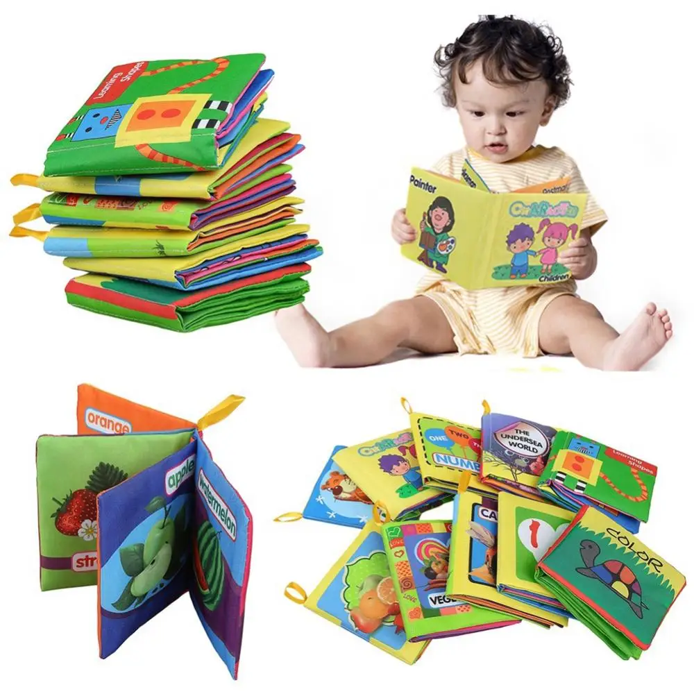 Educational Intelligence Development 10pc Cloth Cognize Book Toy for Infant Baby 