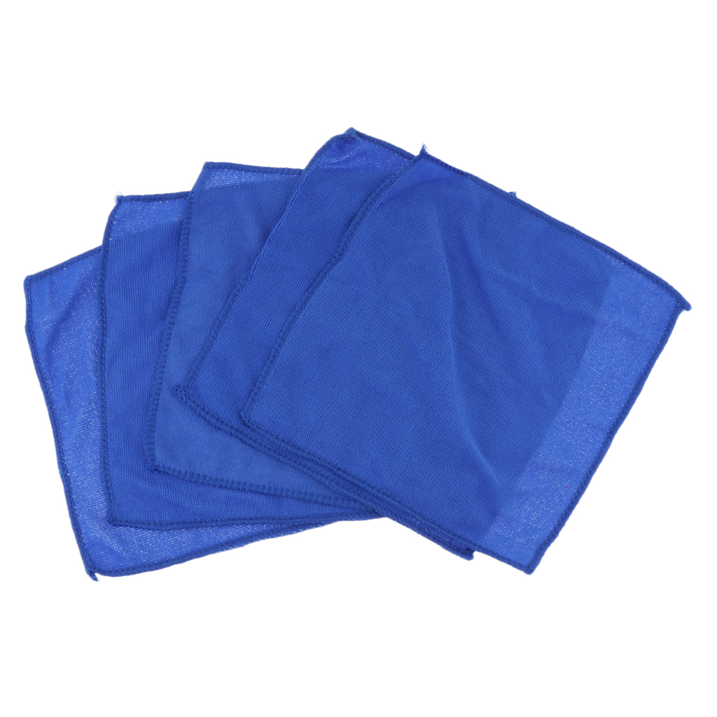 5pcs Quick-Dry Microfiber Towel for Cars Bikes Household Polishing Cloth Rag Wiper