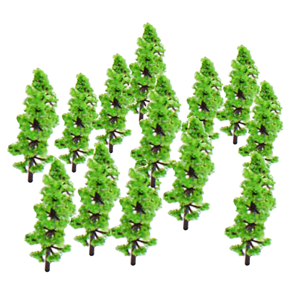 100 Packs DIY 1:160-1:220 Miniature Fir Tree Models Set for Park Landscape