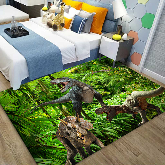 Pittura dinosauro 3D tappeto tappeti per bambini per camera da letto  flanella antiscivolo Baby Crawling Play Mat tappeti e Carept per la camera  dei ragazzi - AliExpress