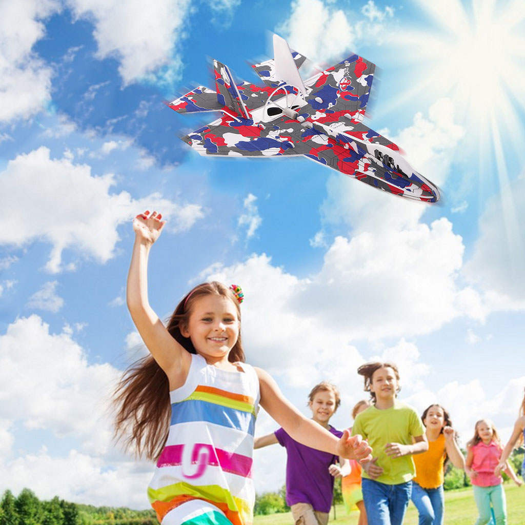 Hand Throw Airplane Toys PP flashlights Styrofoam A Set Glider Model Aircraft for Family