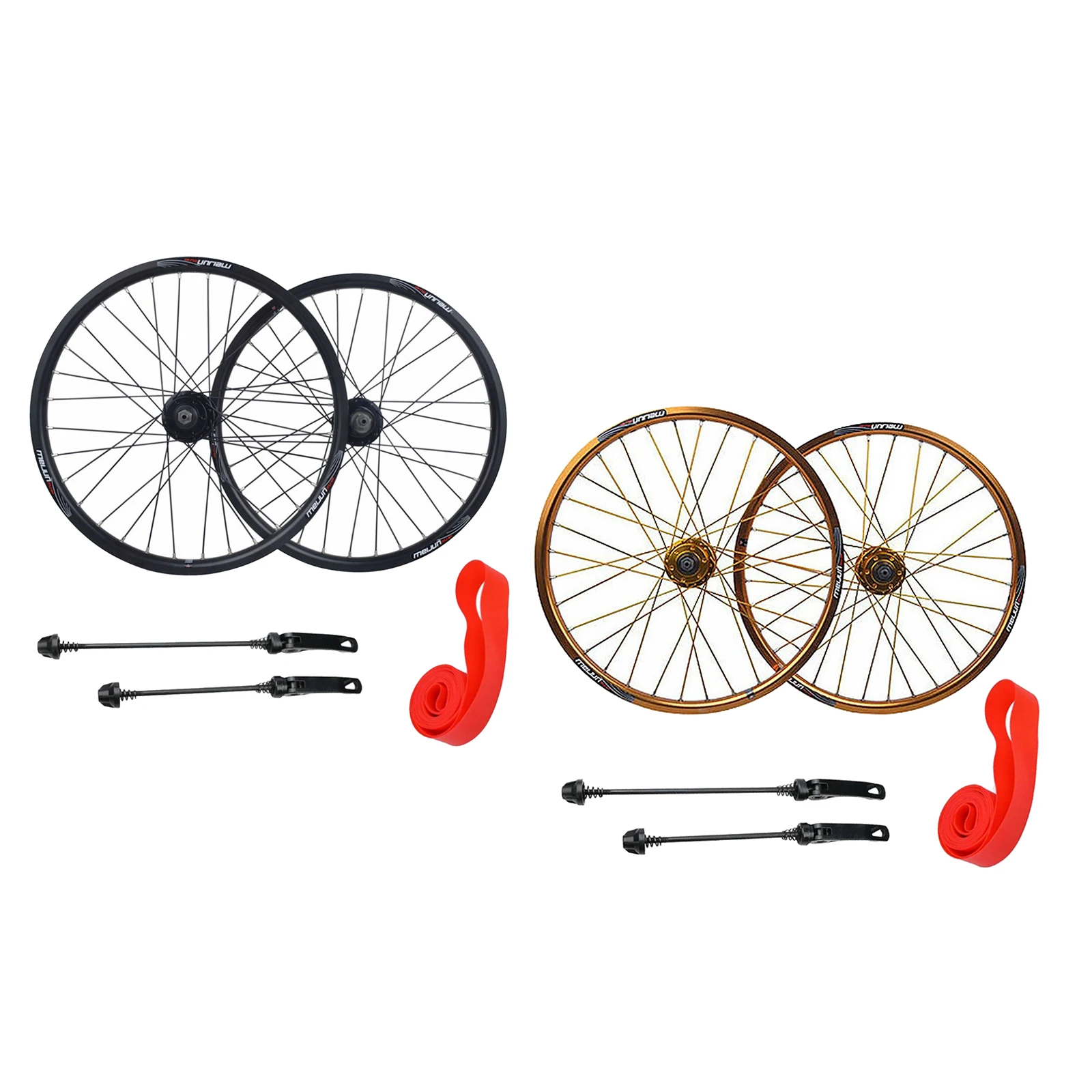 20 inch 1.25-2.215 Folding Bike Wheel Bicycle Wheelset Schrader Valve 32 Hole Freehub Schrader Valve Wheel