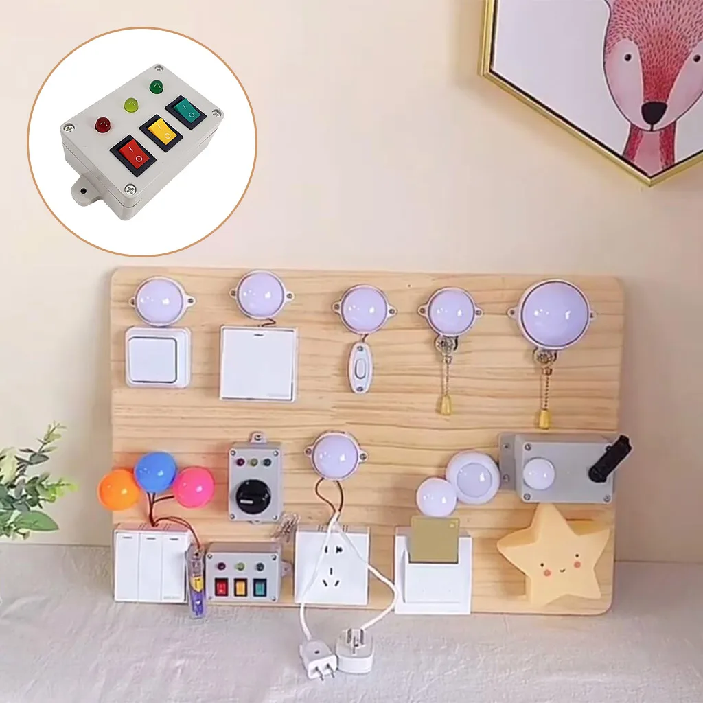 Simualtion Busy Board Red Yellow Green Light Road Sign Traffic Light With Switch Learning Teaching Early Education Child Toys