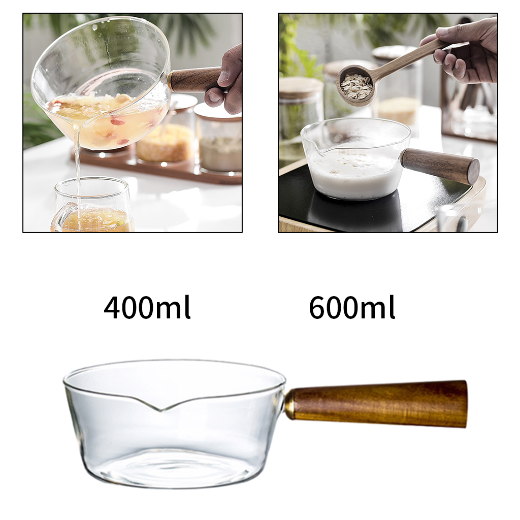 Saucepan Non-stick Milk Pan Wood Handle Kitchen Cookware for Noodle Milk