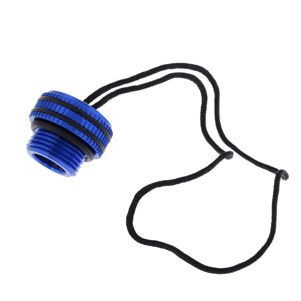 Diving Din Regulator Tank Valve Threaded Dust Plug Protective  With Lanyard