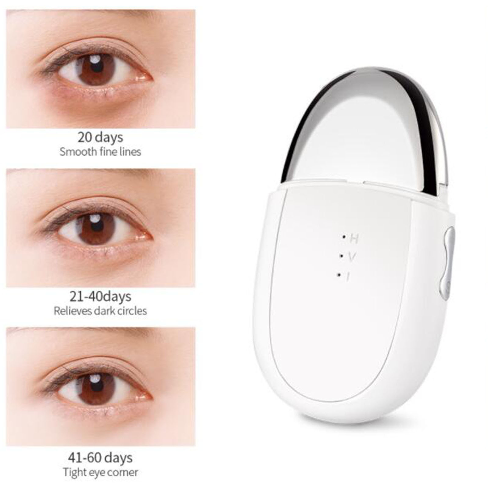 Electric Ion Heat Eye Massager Beauty Tool Promote Absorption USB Charge 45­°C Heating Facial Massager for Eye Fatigue