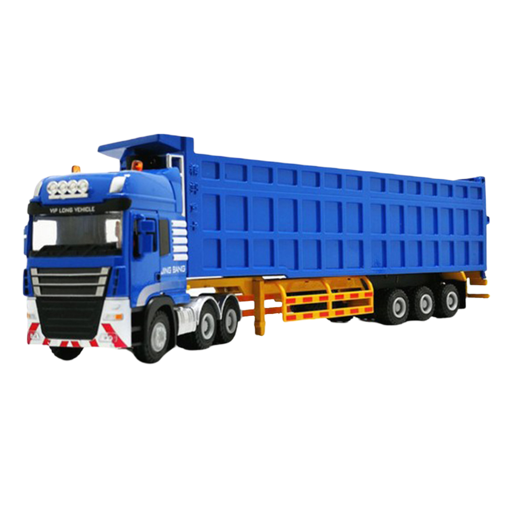Simulation Engineering Semi-Trailer Truck Alloy Transport Dump Car Decoration