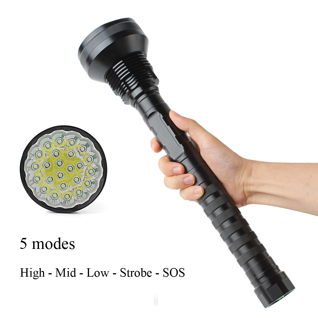 à Prova Dwaterproof Luz da Lâmpada de Acampamento Água t6 Led Lanterna 5 Modos Tocha 2665018650 Lanternas Táticas 8000 lm 24x Xml 6 xml t6 led, 5 modos, tocha, 26650