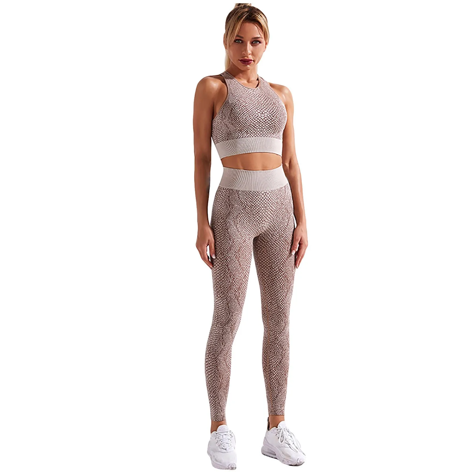 GRT Fitness H344b9852dafa4049972d48fb90c7b8261 Seamless Women Yoga Set Workout Shirts Sport Pants Gym Clothing Short Crop Top High Waist Running Leggings Sports Set 2021 
