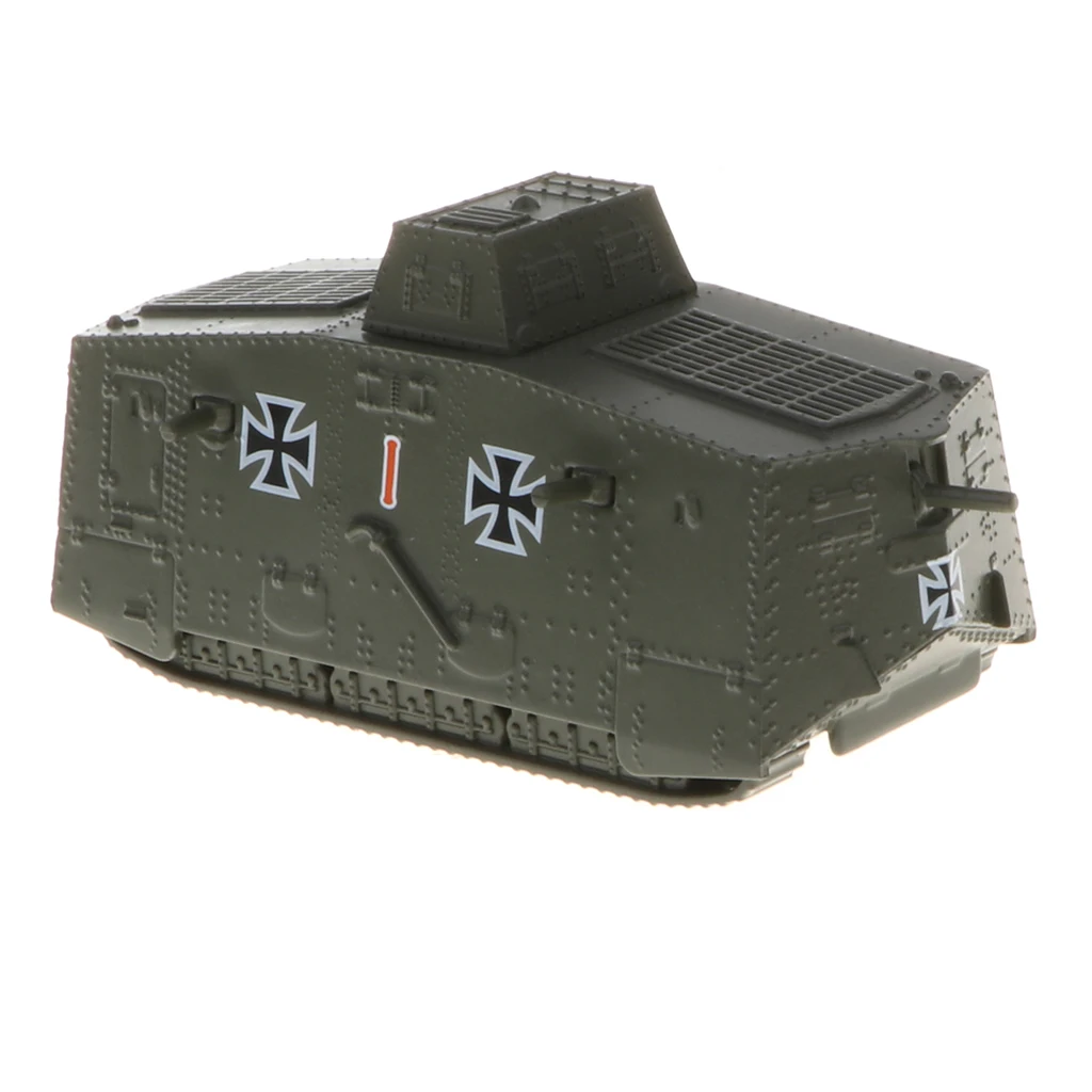 1/100 German A7V Tank Model WWI Army Main Battle Tank Collectible Gift 