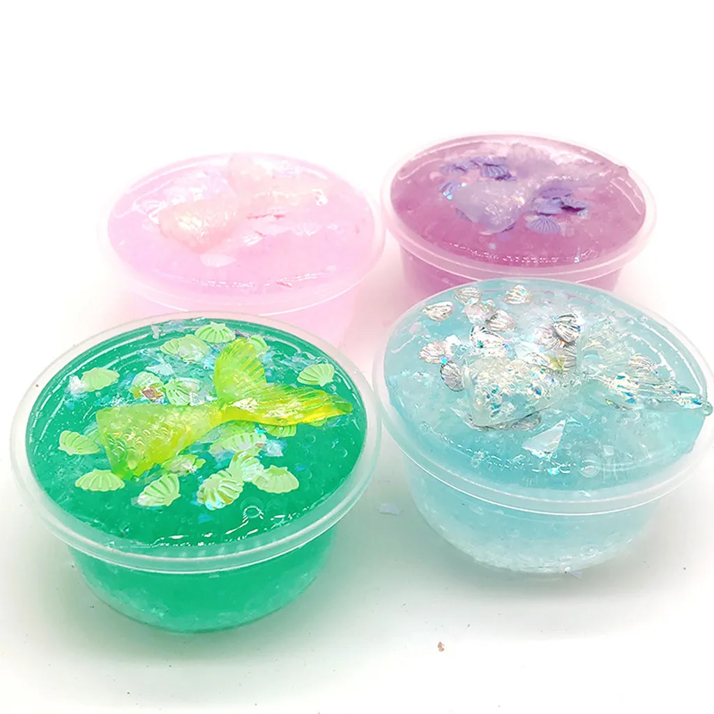 Mermaid Tail Mud Squishies Mixing Cloud Slime Putty Scented Stress Clay Toy New 