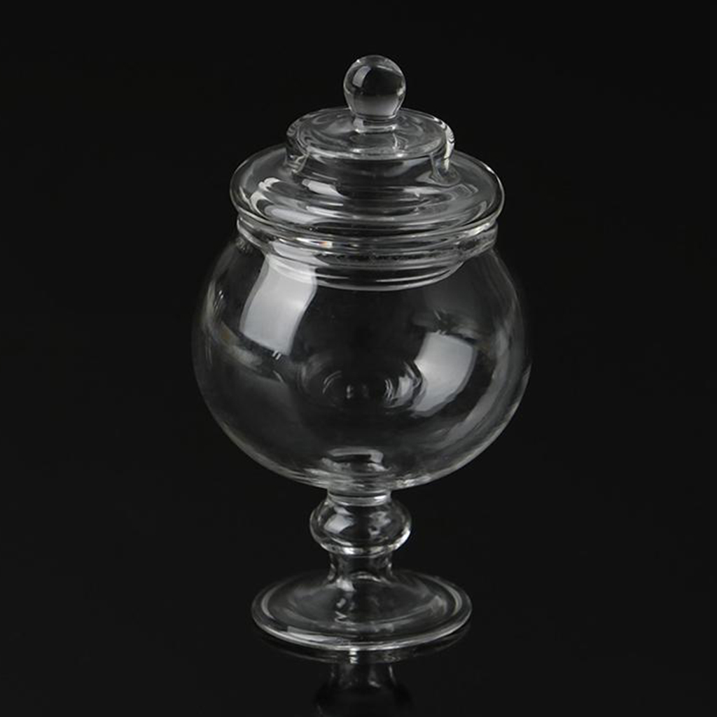 1:12 Scale Dollhouse Storage Jar with Lid, for Doll House Bedroom, Shop, Store Decoration