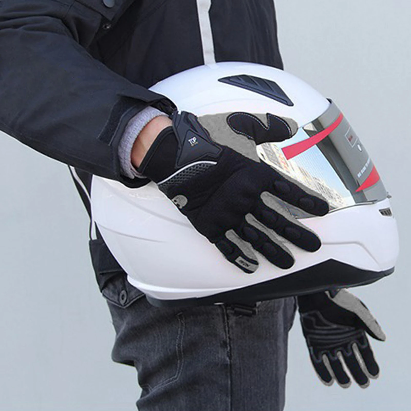 1 Pair Motorcycle Gloves Touch screen Motocross Racing Gloves Motorbike Moto AntiSlip Summer Gloves Cycling Full Finger Guantes