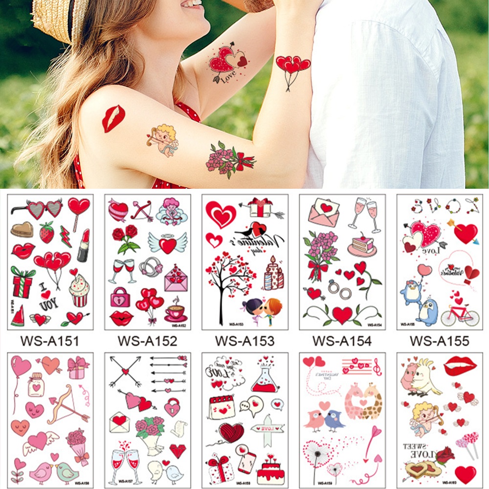 Best of 10 Kinds Sweet Love Tattoos Disposable Wedding Anniversary Party Temporary Body Arm Stickers Waterproof Makeup Concealer Sticker Reviews & Tips