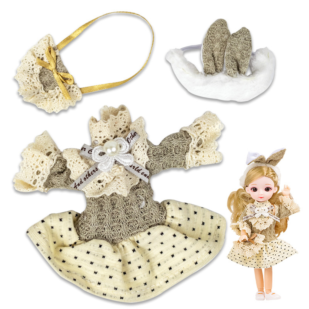 Beautiful Dolls Clothes Mini Dress Clothing DIY Dress Up 20cm Party Dresses Girl Doll No Doll