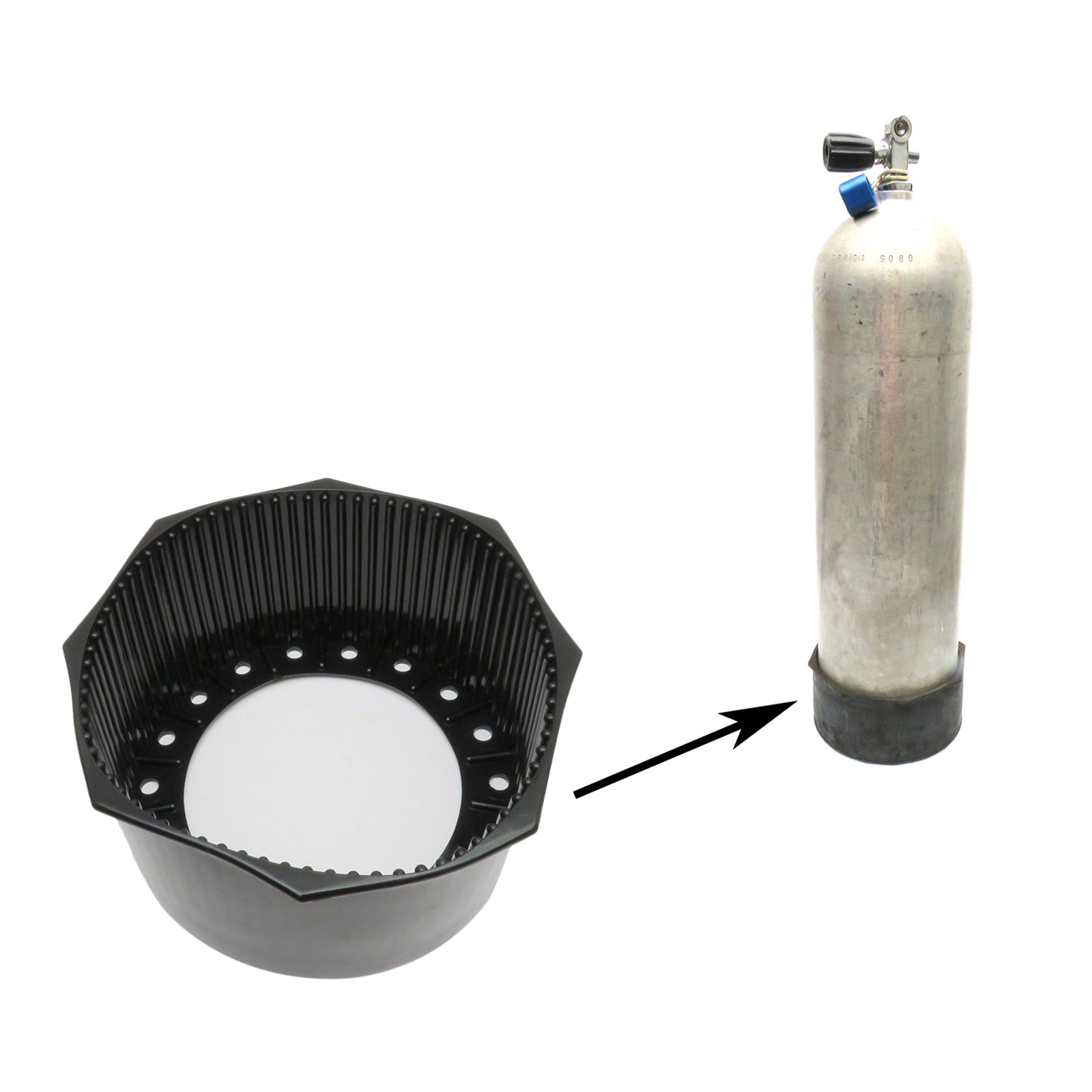 Scuba Dive Cylinder Flat Bottom Boot Base for Single 12L Aluminum Tank Boots Protection Cover