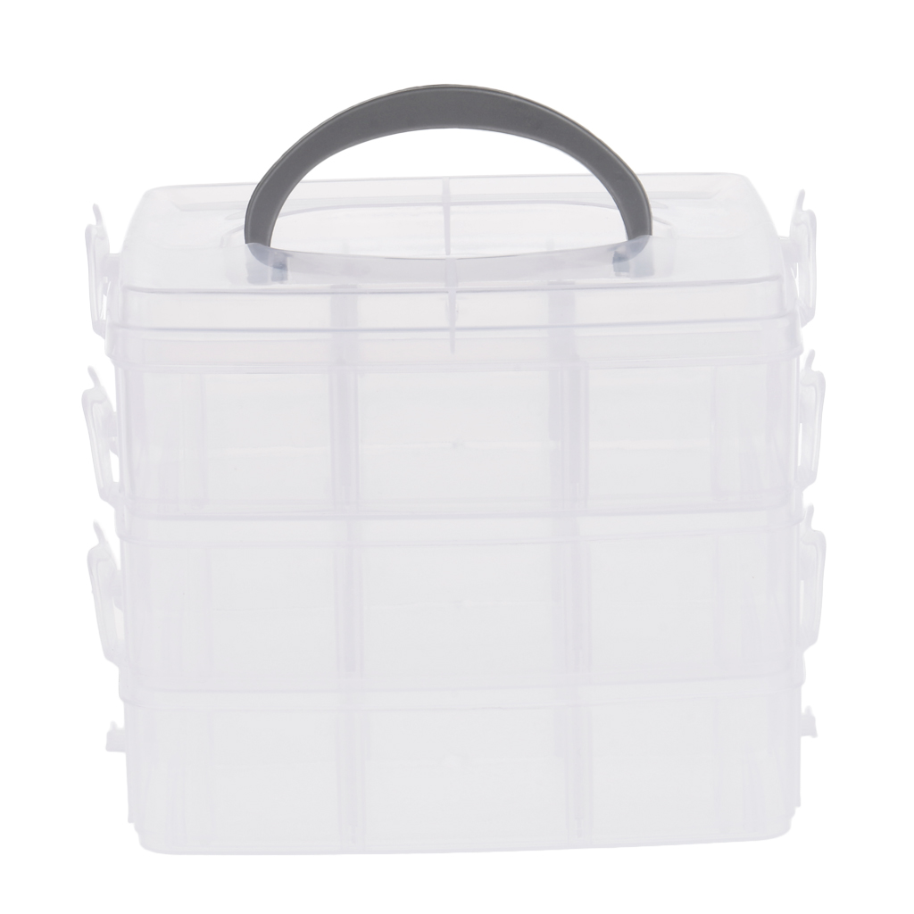 3-tier Storage Box Sorting Box Made of Plastic, Stackable - for The