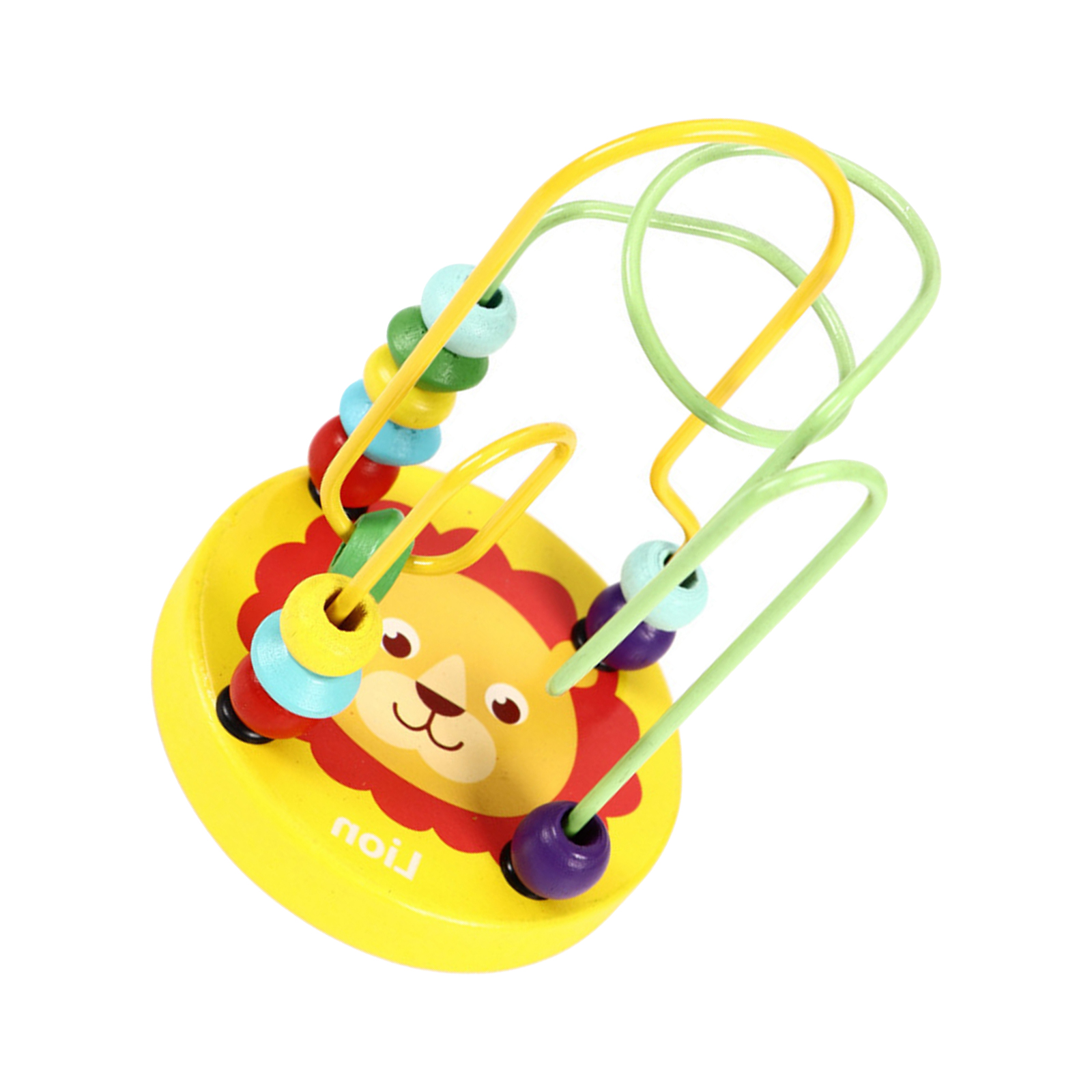 Wooden Animal Bead Maze Toys Activity Toy Around Circle Bead Toys for Ages 3+ Toddlers