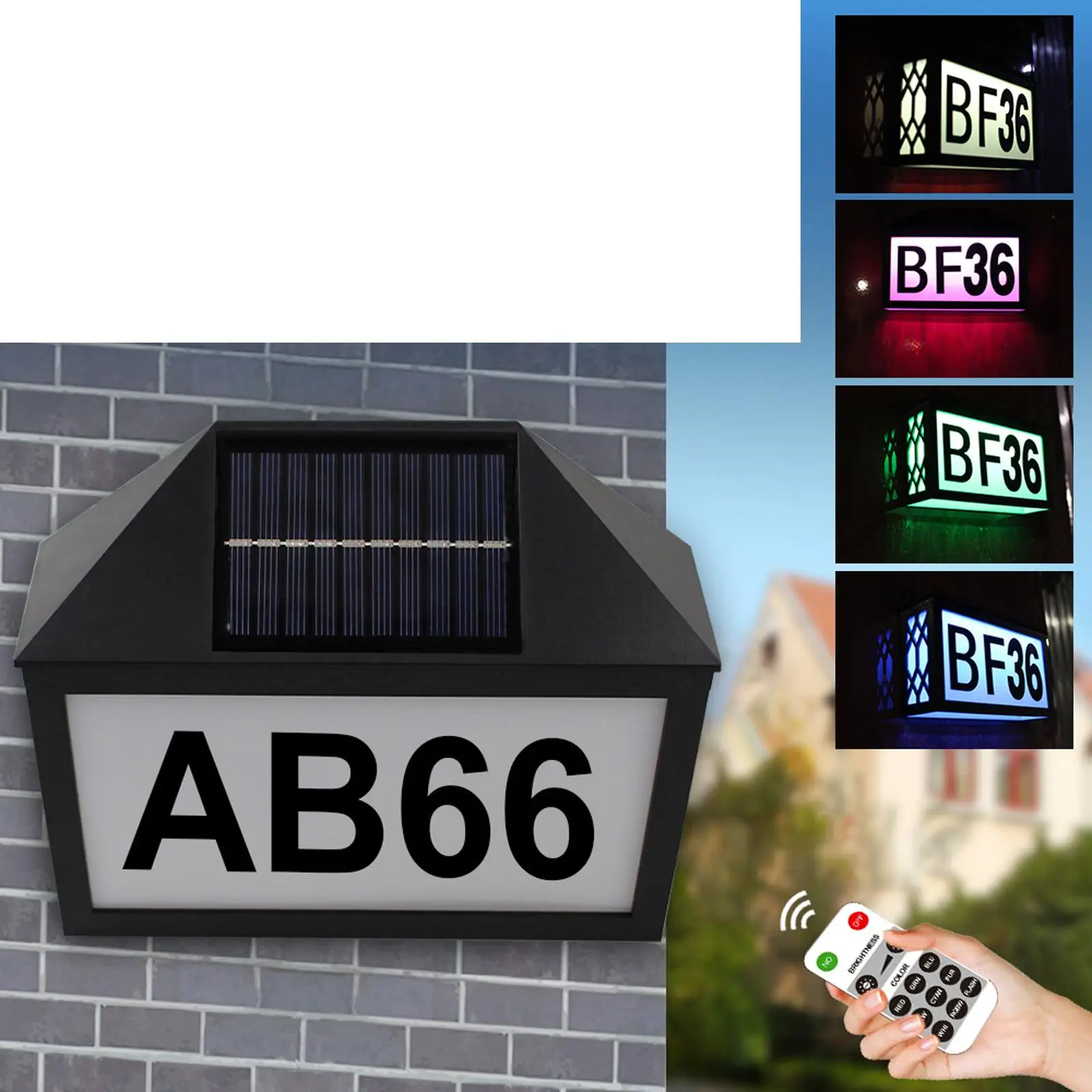 appartement lampe de plaque d'extérieur pour maison lettres numéros d'adresse habitation OPASOLAR Lampe solaire de plaque d'immatriculation bâtiment 