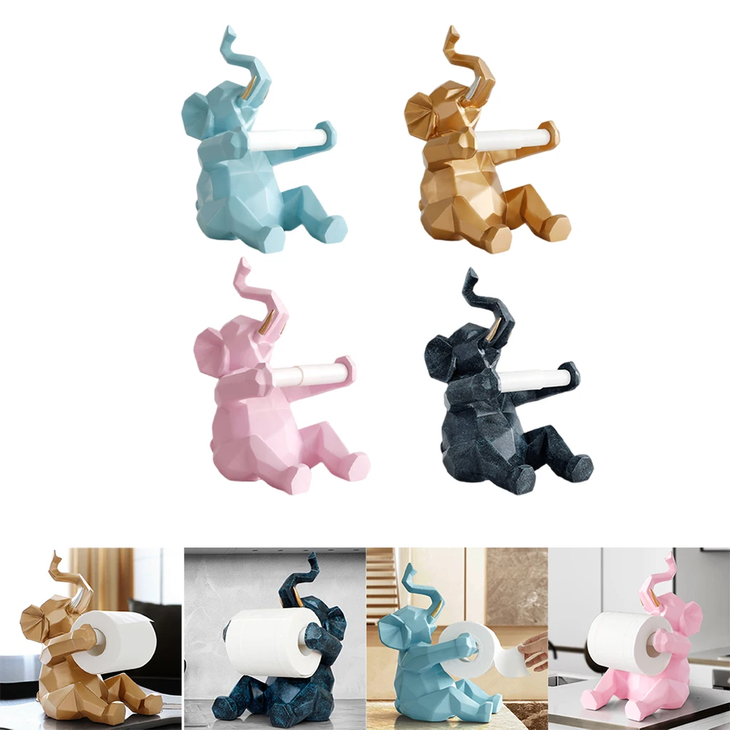 Toilet Paper Holder Desktop Free Standing Kitchen Lavatory Floor Home Tissue Paper Roll Storage Dispenser Figure Art Craft Decor