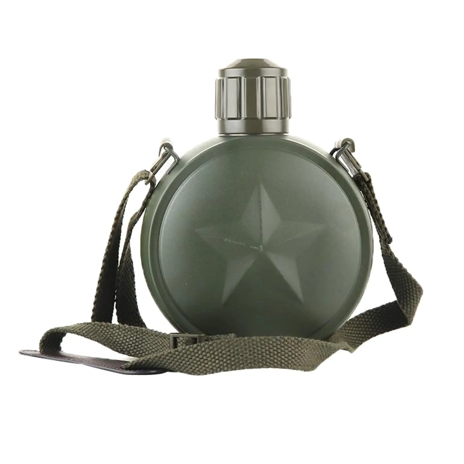 Stainless Steel Military Army Flask Wine Water Bottle Cooking Cup With Shoulder Strap Hiking Kettle 800ML Outdoor Drinkware