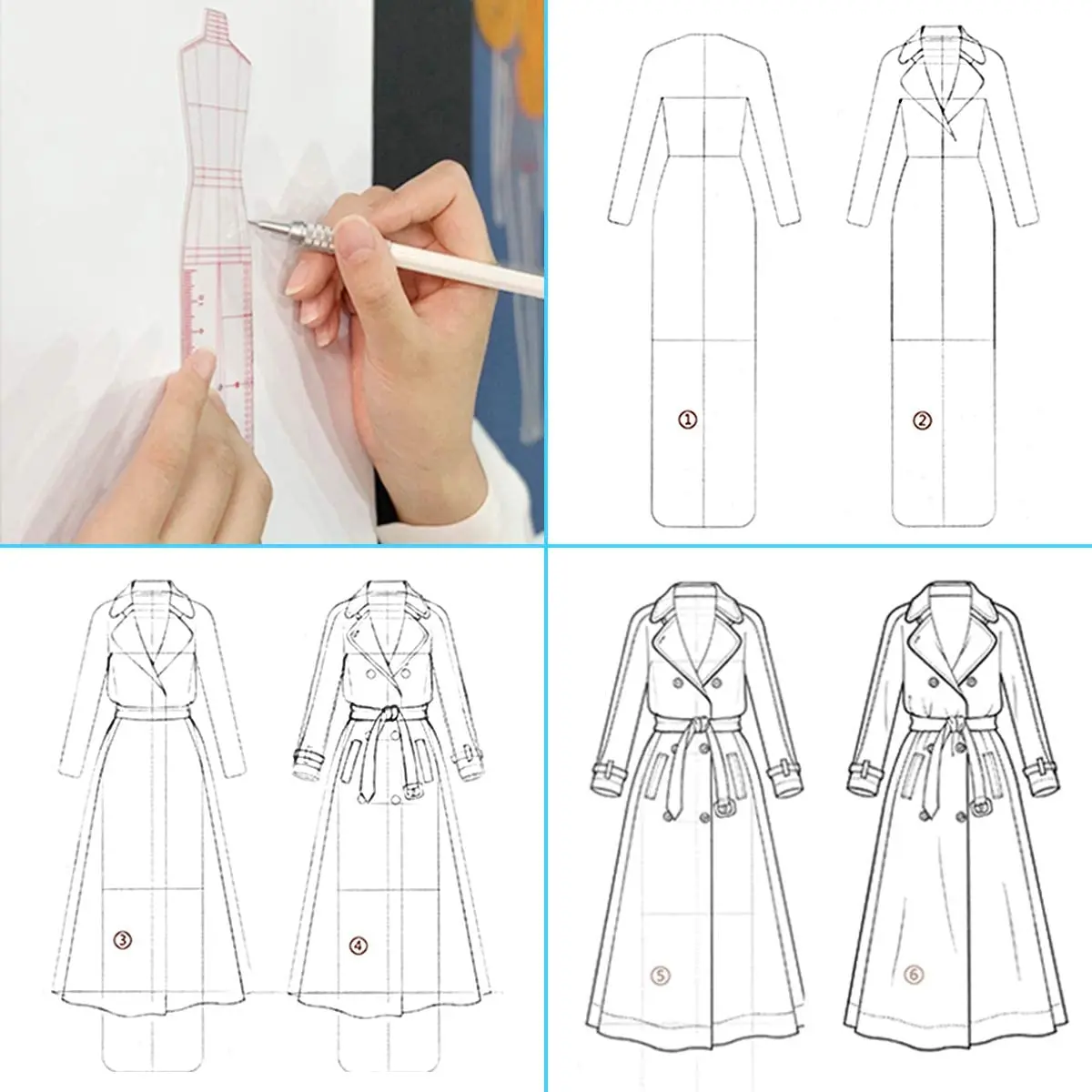 Multi Functional Drafting Ruler For Clothing Design Pattern - Temu