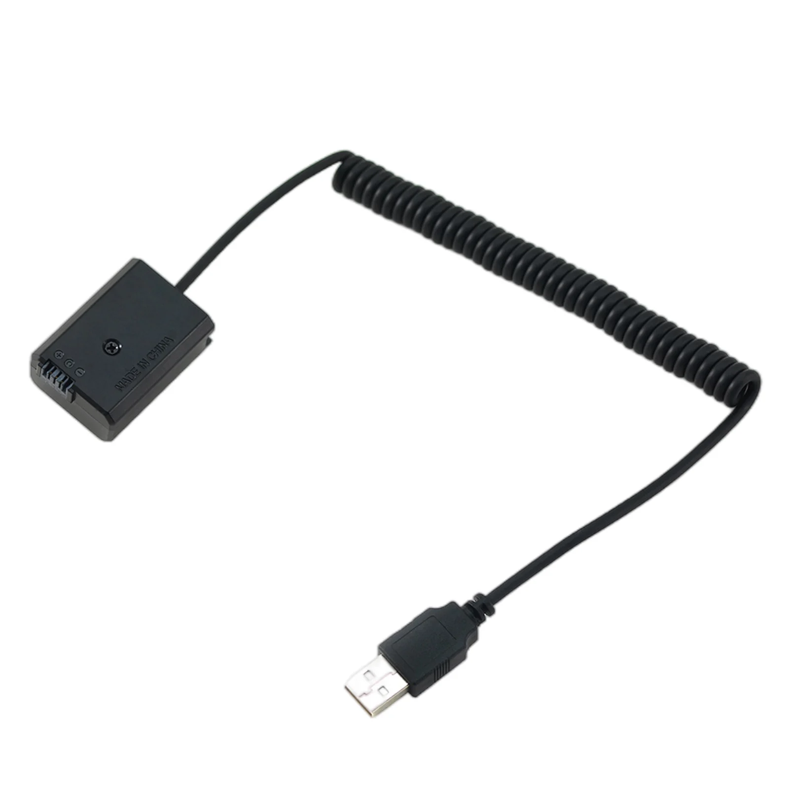 USB Power Cable To Np-FW50 Dummy Battery fits for Sony Battery Bank A7 A7R A7S, Length 35 to 100cm