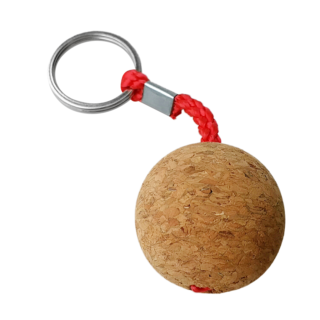 35mm Novelty Floating Cork Keyring Marine Sailing Kayaking Buoyant Key Ring