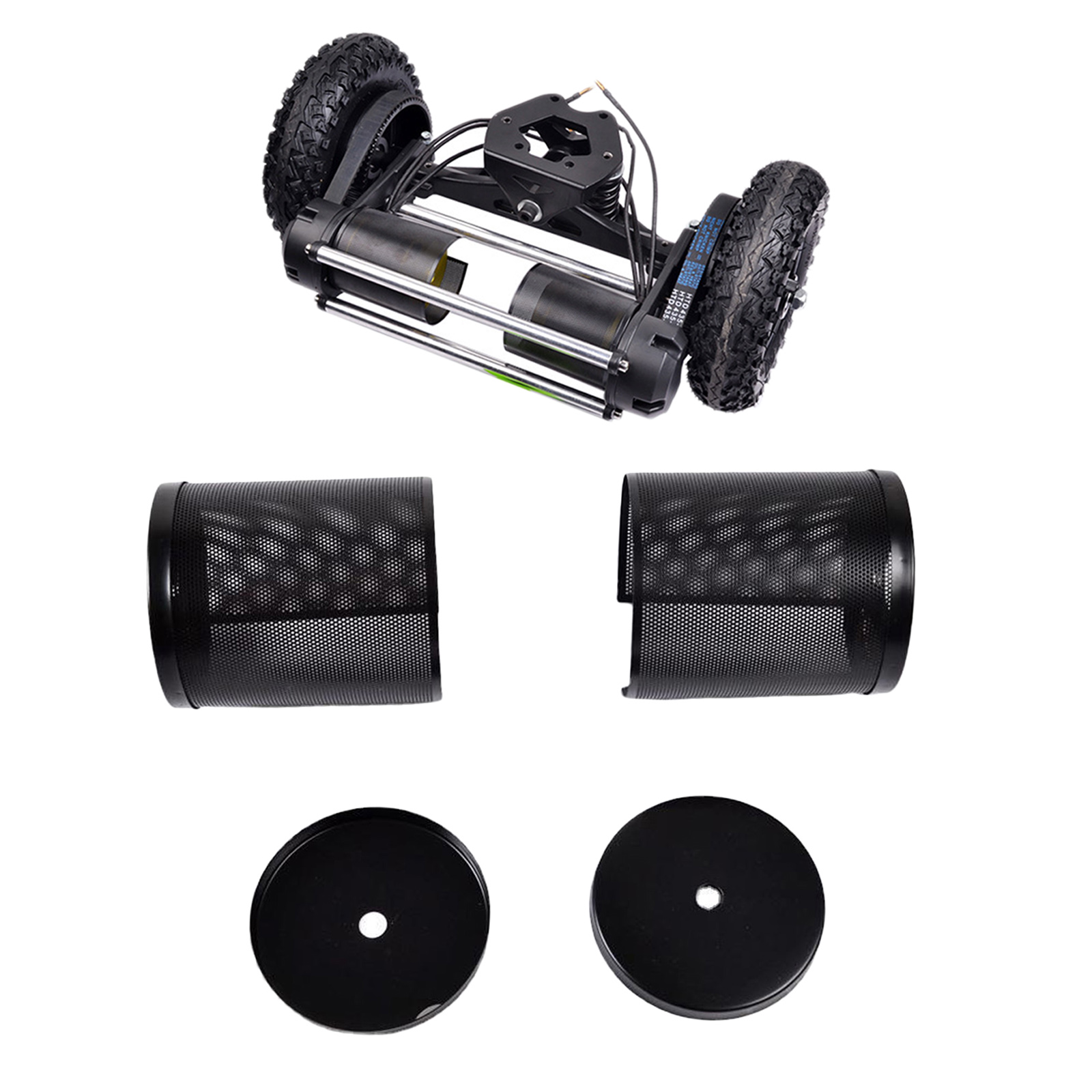 1 Pair Electric Skateboard Motor Stainless Steel Protection Cover, Skate Board for 6065 6374 Motor Protect Covers