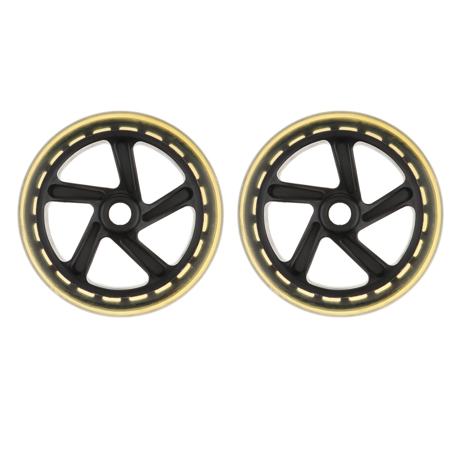 2 Pcs Kick Scooter Wheels Pro Stunt Scooter Replacement Parts Noiseless Front Rear Spare Tires Modified Wheels Kids Present