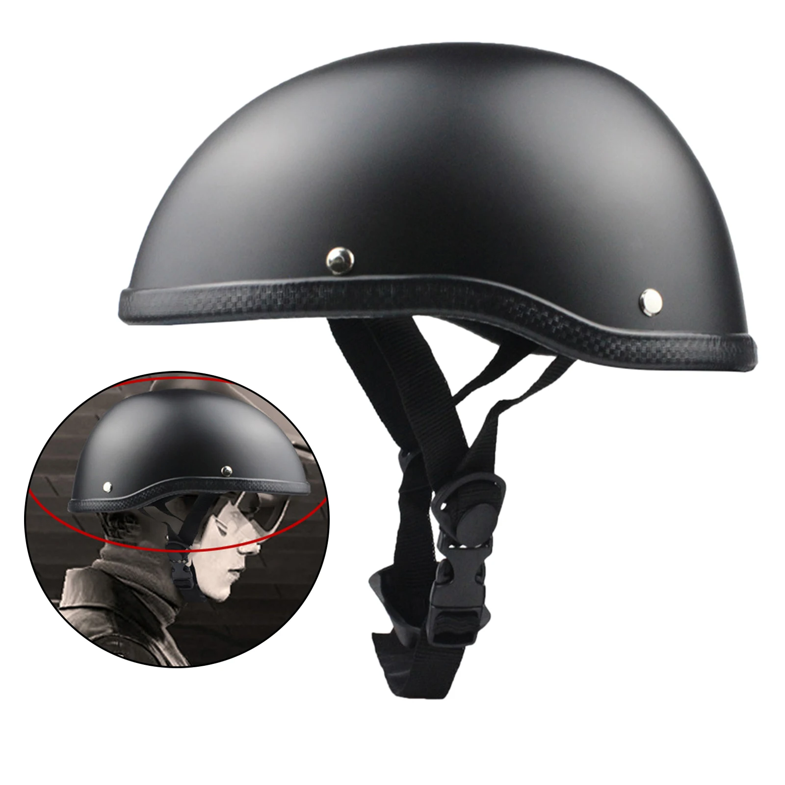 Retro Motorcycle Helmet Moto Helmet ATV Vintage Half Face Moto Crash Motorbike Head Protector Racing Helmet