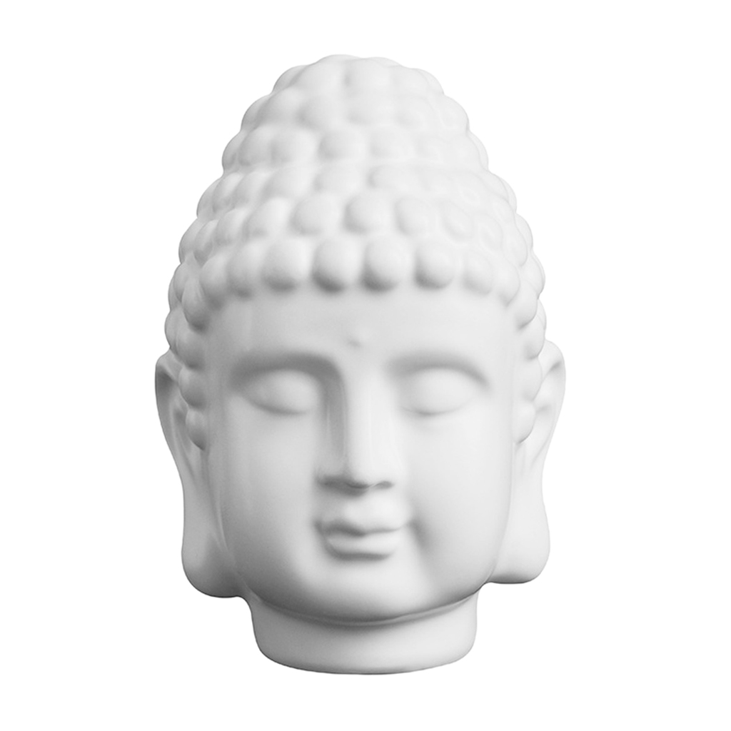 Resin Buddha Statue India Buddha Head Statue Sakyamuni Tathagata Figurine for Home Office Decor Shop Ornament
